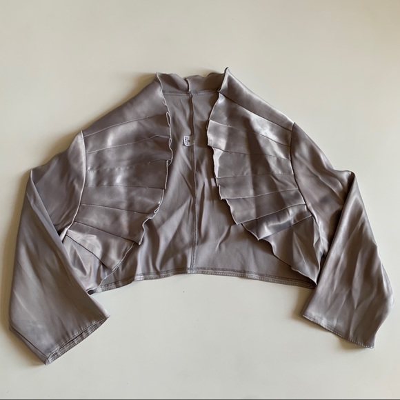 silver bolero jacket for wedding